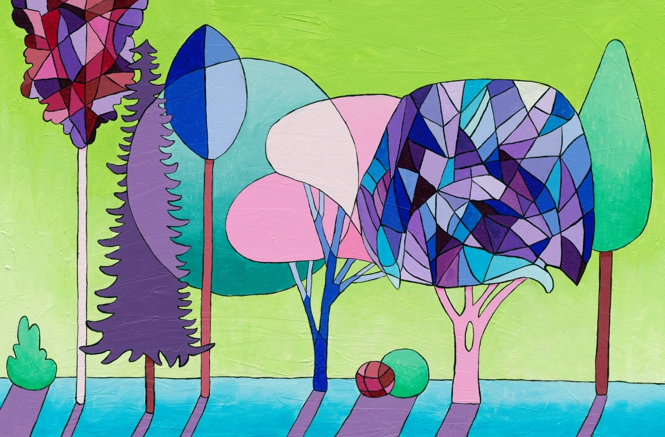 Balade Chromatique, 2024. Acrylique sur toile
