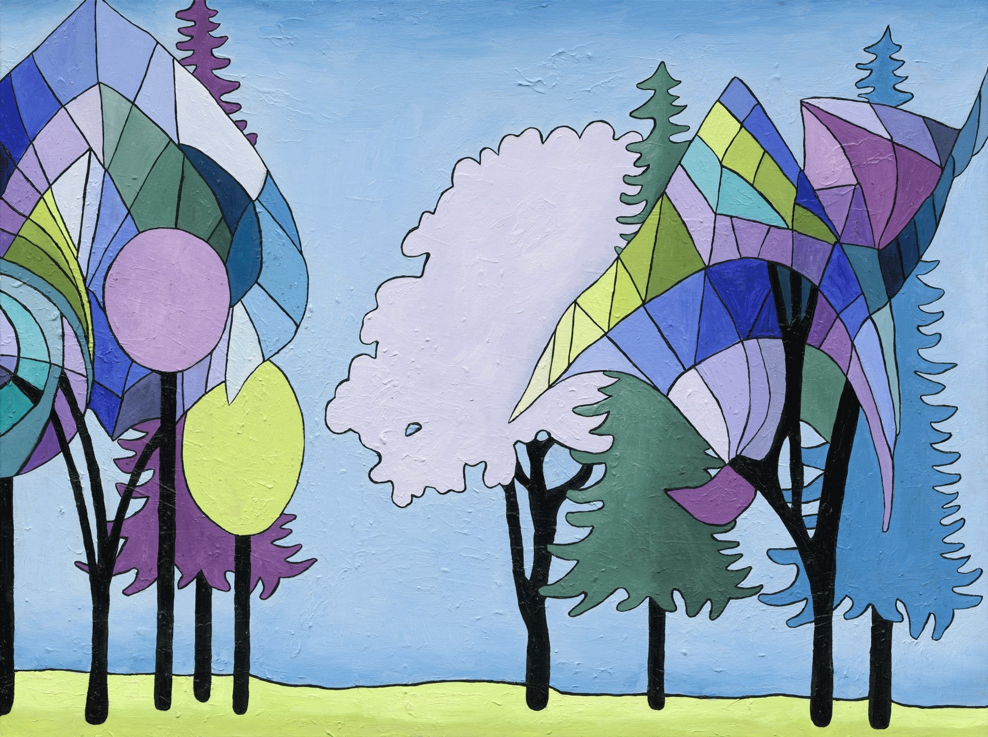 Brise Bleue, 2024. Acrylique sur toile
