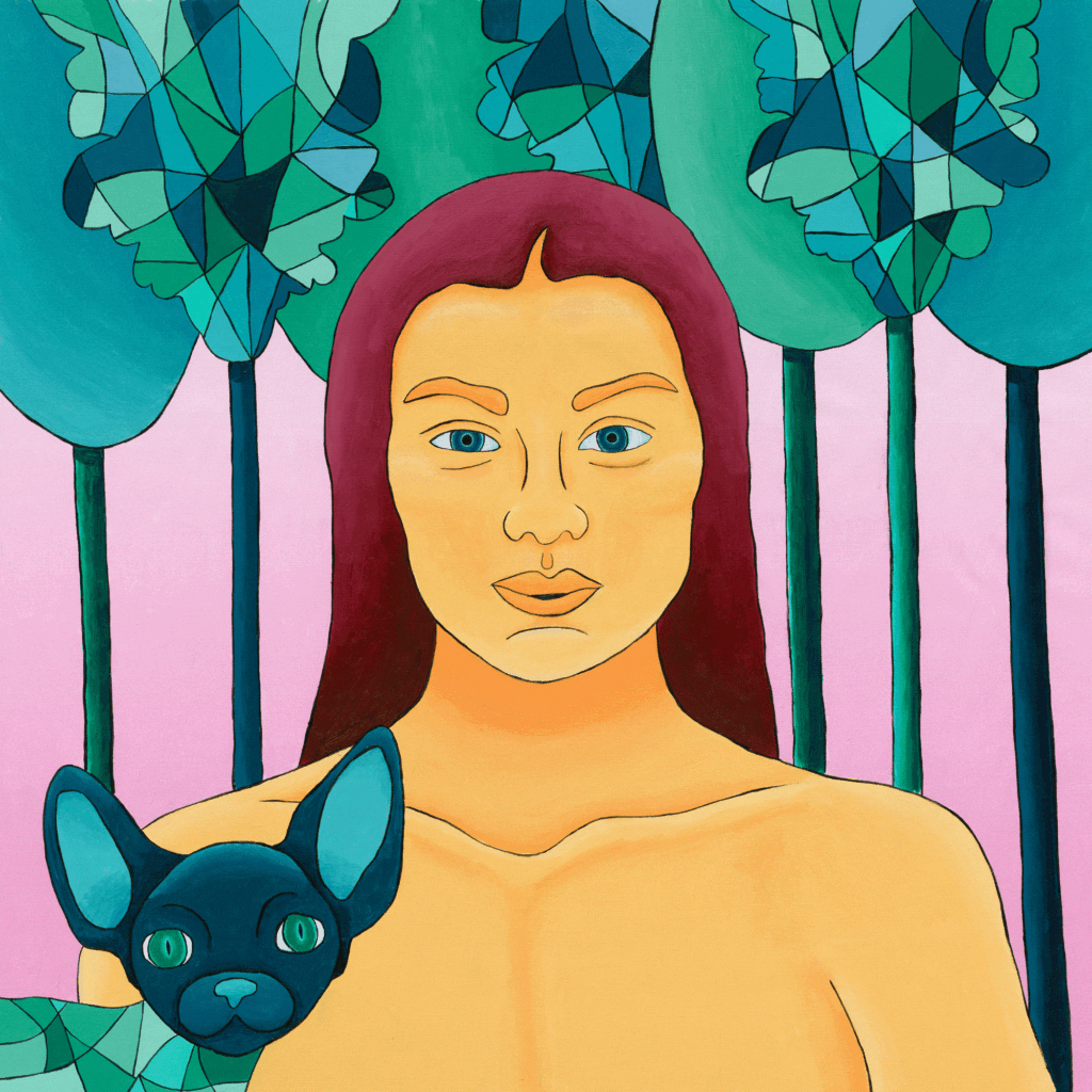 Complicité silencieuse, 2025. Acrylique sur toile