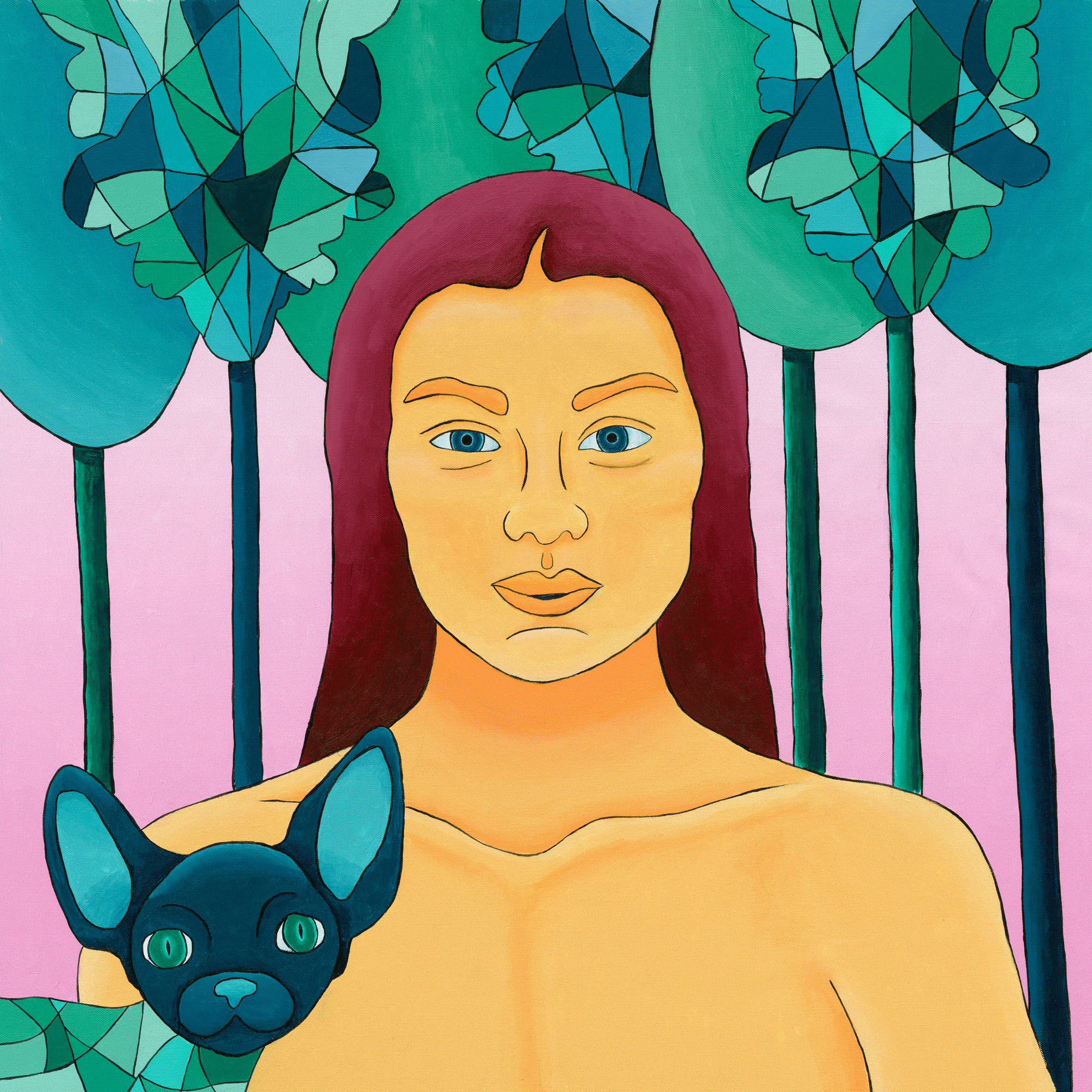 Complicité silencieuse, 2025. Acrylique sur toile