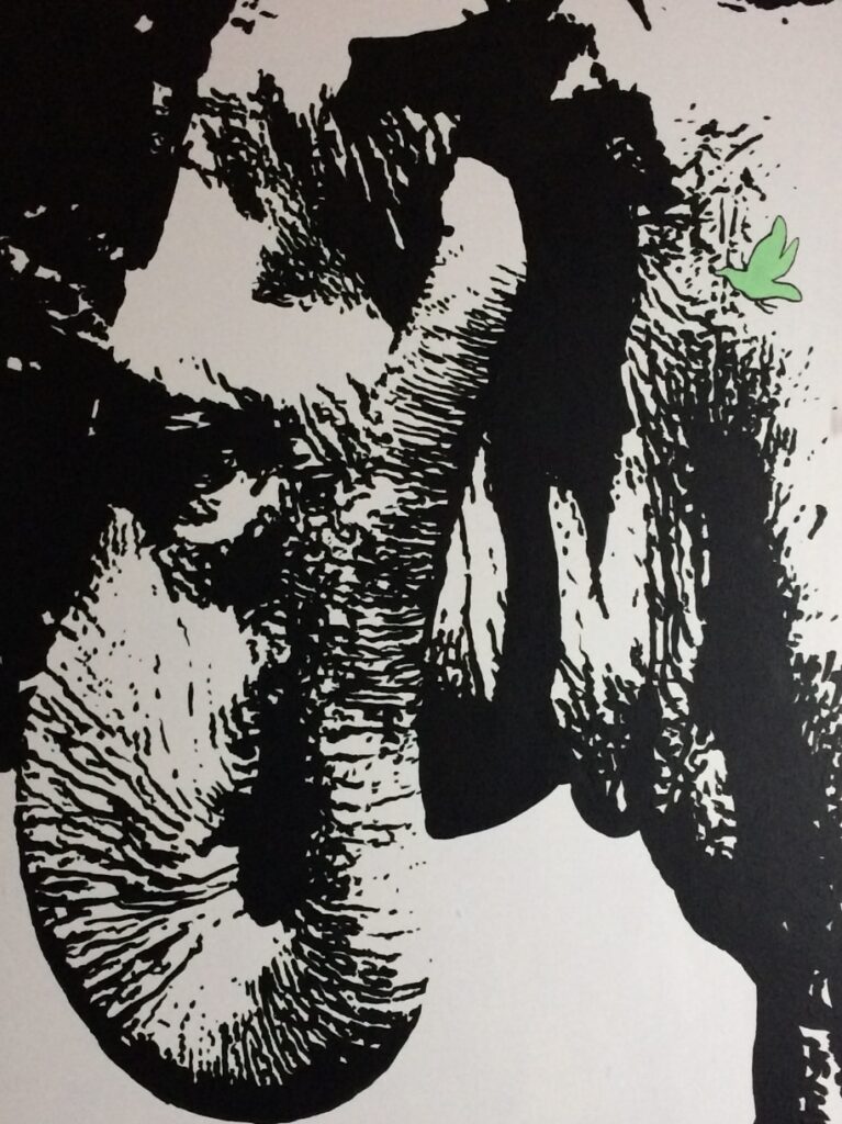 Éléphant I, 2019. Acrylique sur toile
