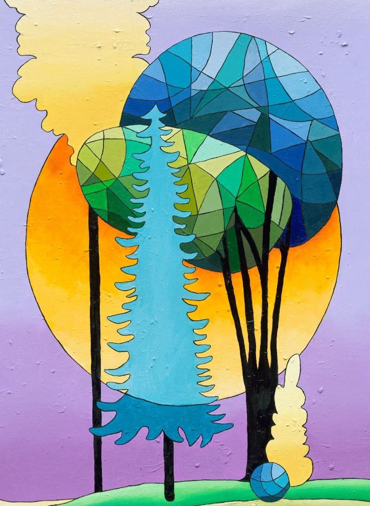 Fusion Crépusculaire, 2024. Huile sur toile