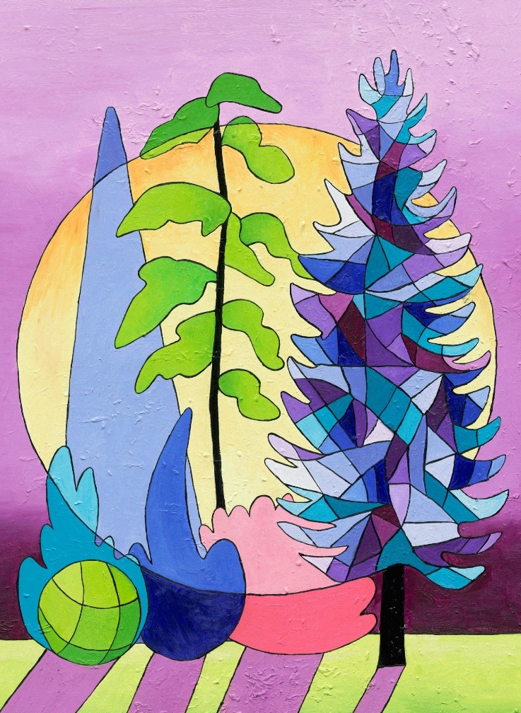 Harmonie Crépusculaire, 2024. Huile sur toile