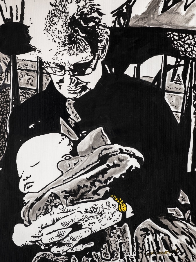 La grand-mère, 2021. Acrylique sur toile