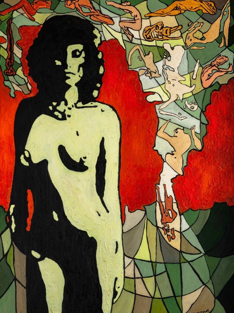 L'ombre et la flamme, 2023. Huile sur toile