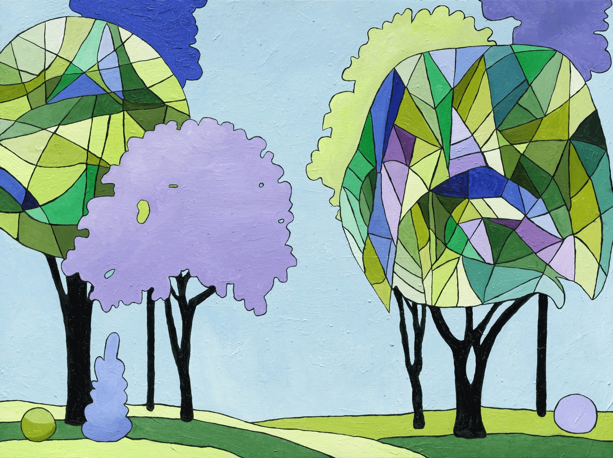 Mauve Matinale, 2024. Acrylique sur toile