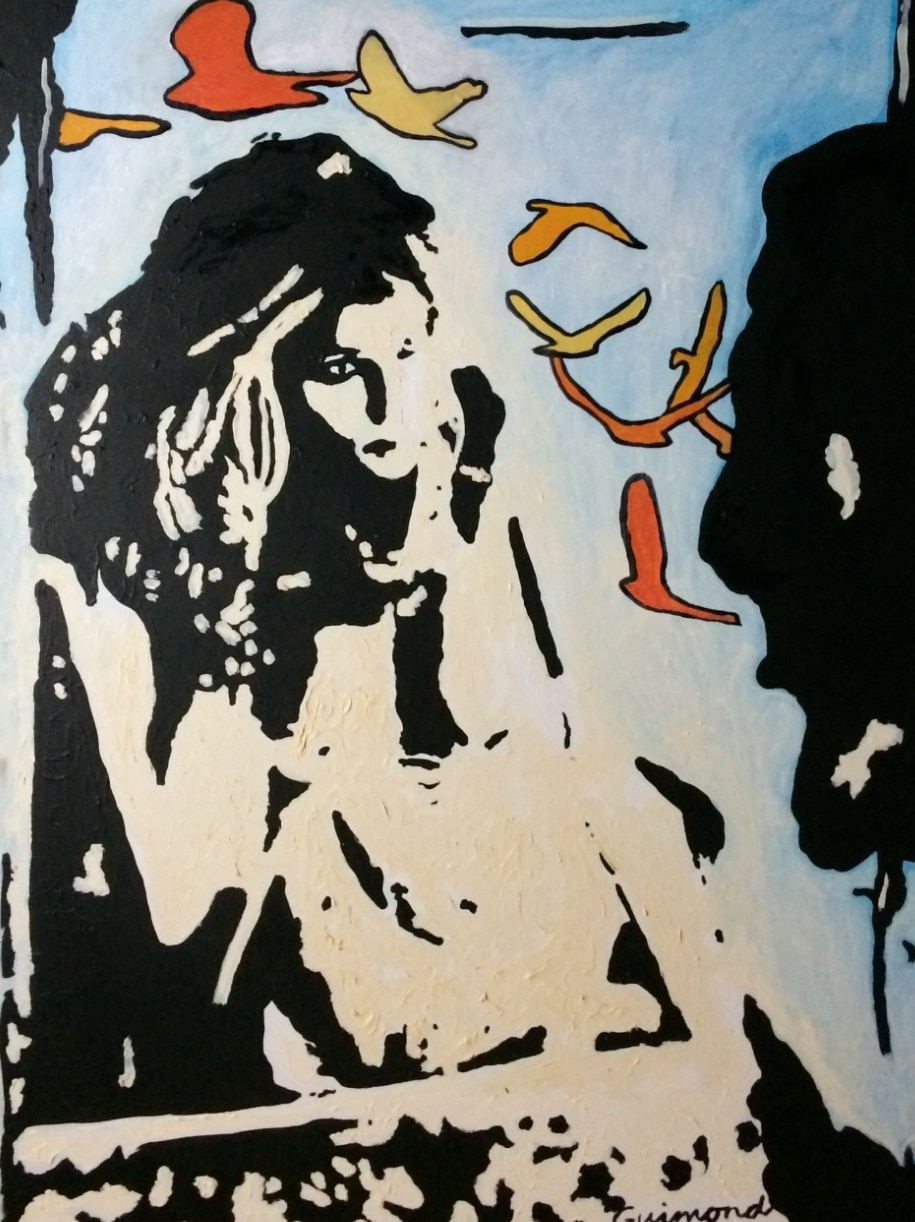 Miroir, 2019. Huile et acrylique sur toile