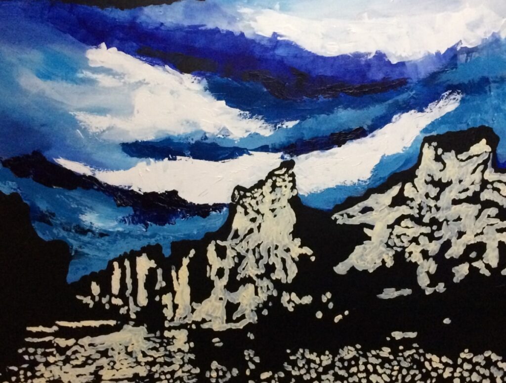 Montagne II, 2019. Huile et acrylique sur toile