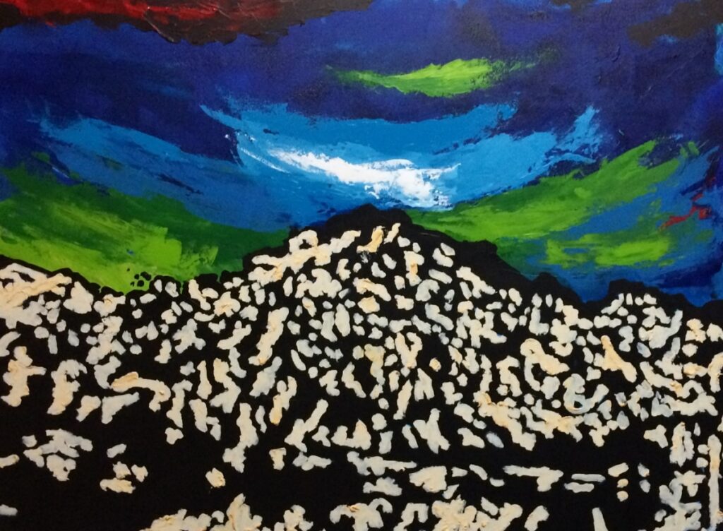 Montagne IV, 2019. Huile et acrylique sur toile