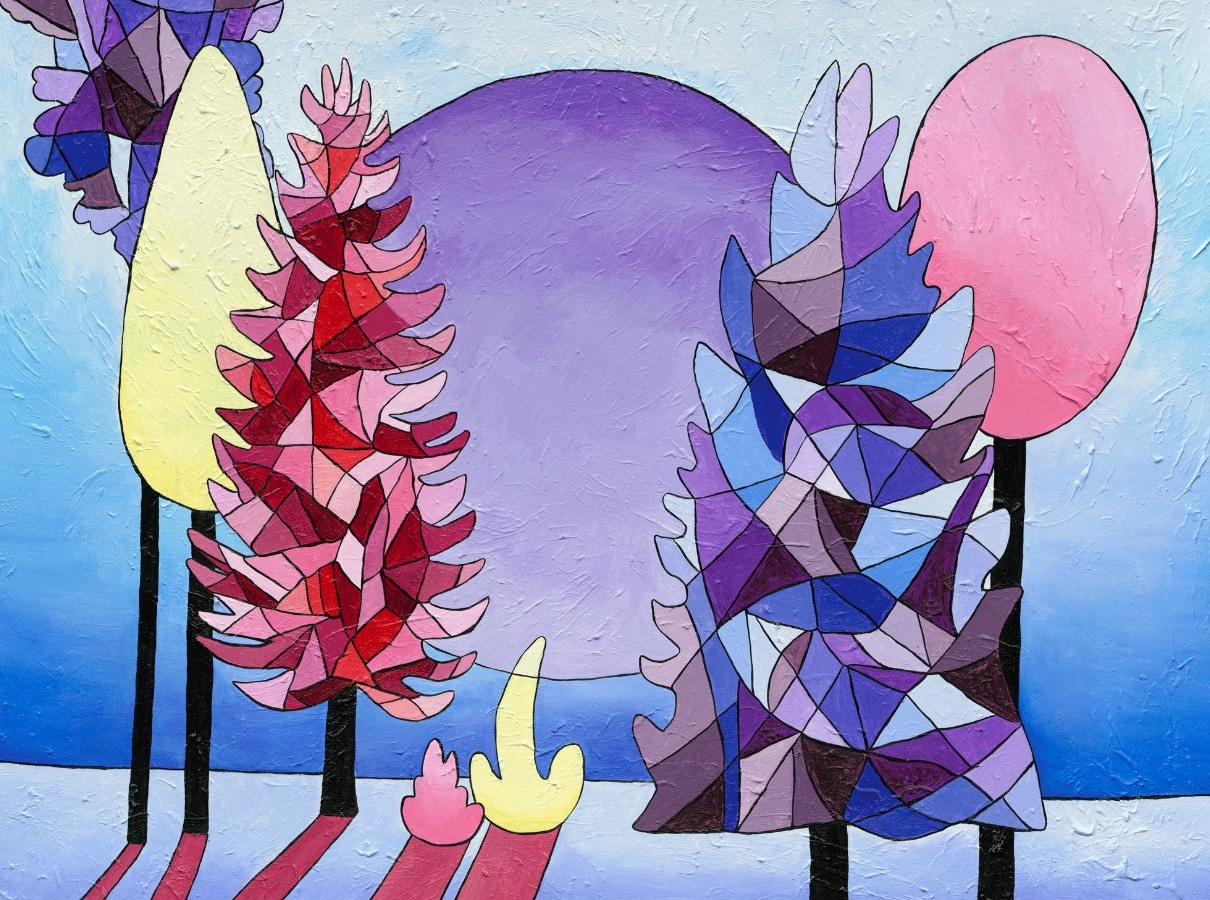 Promenade Colorée, 2024. Acrylique sur toile