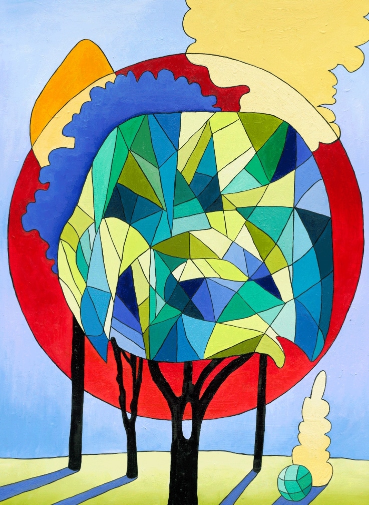 Rayonnement Vital, 2024. Huile sur toile