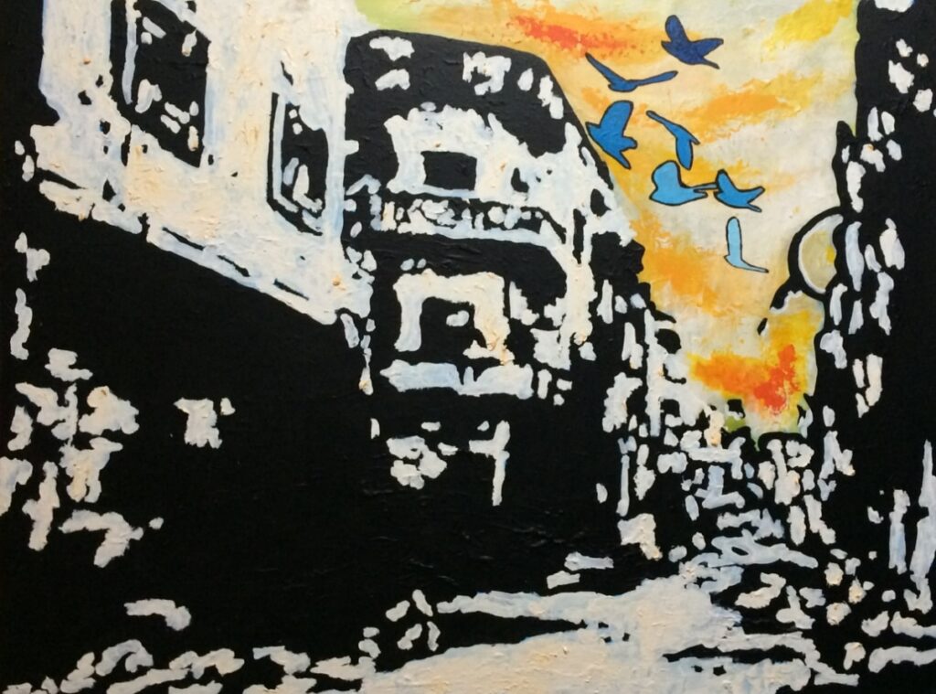 Ruine II, 2023. Huile et acrylique sur toile
