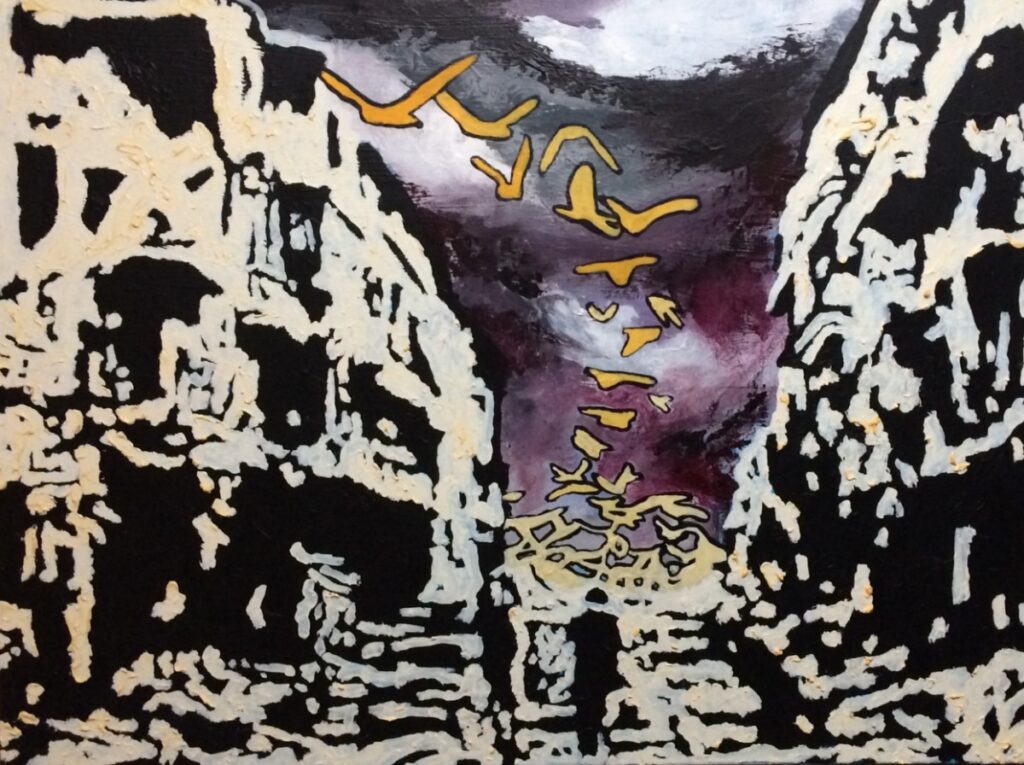 Ruine V, 2023. Huile et acrylique sur toile