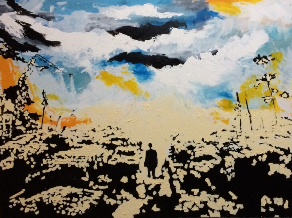Ruines III, 2023. Huile et acrylique sur toile