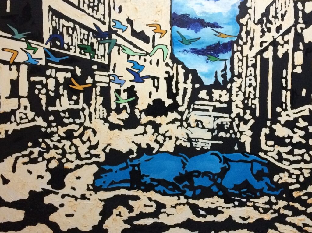 Ruines IX, 2023. Huile et acrylique sur toile