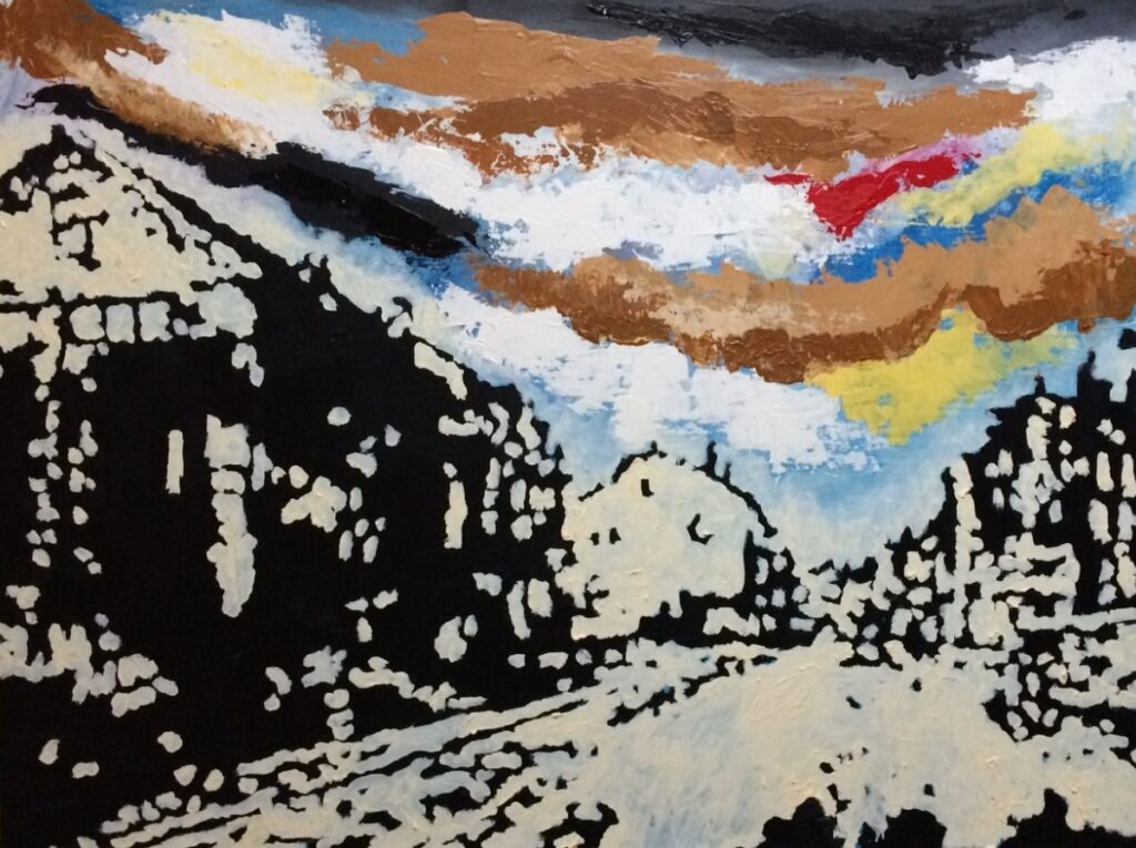 Ruines VIII, 2023. Huile et acrylique sur toile