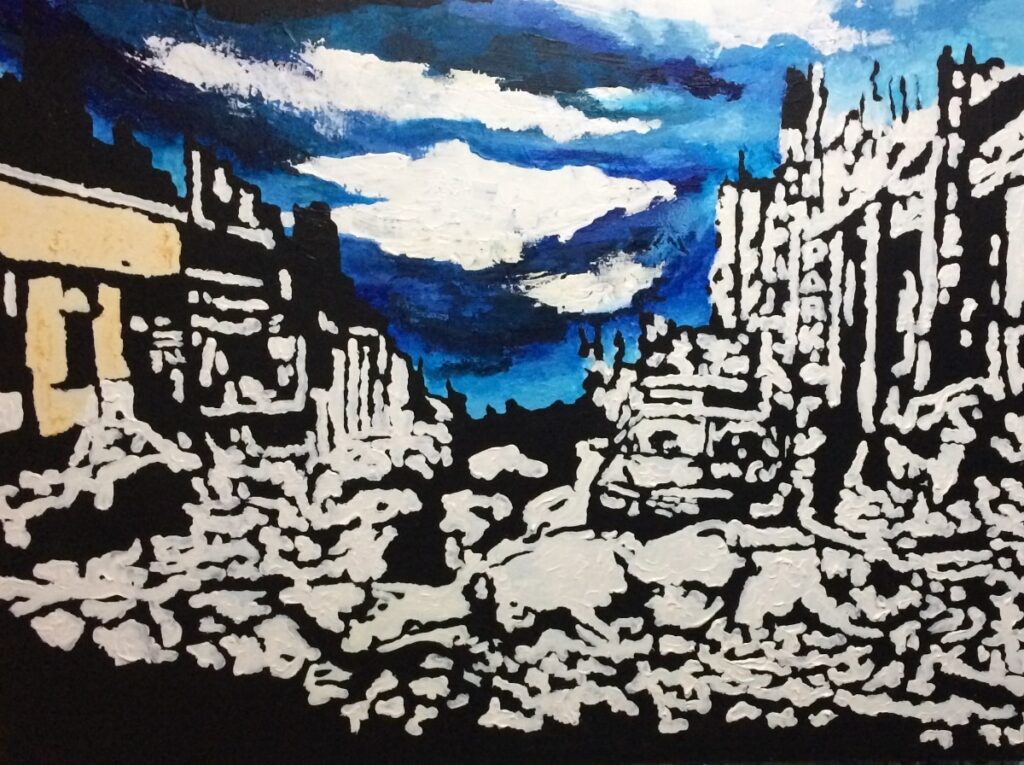 Ruines XI, 2023. Huile et acrylique sur toile